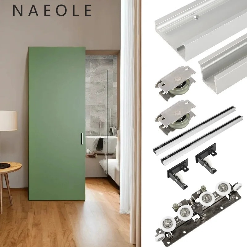 Invisible Silent Pulley Track Four-wheel Upgrade Ghost Door Special Hardware Accessories Household Sliding Door; Smooth Sliding