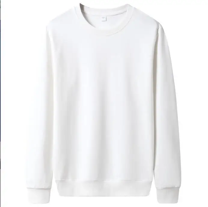 Men Solid Color Crew Neck Sweatshirt Casual Long Sleeve Pullover Loose Basic Sweatshirts Male Daily Wear Streetwear Tops