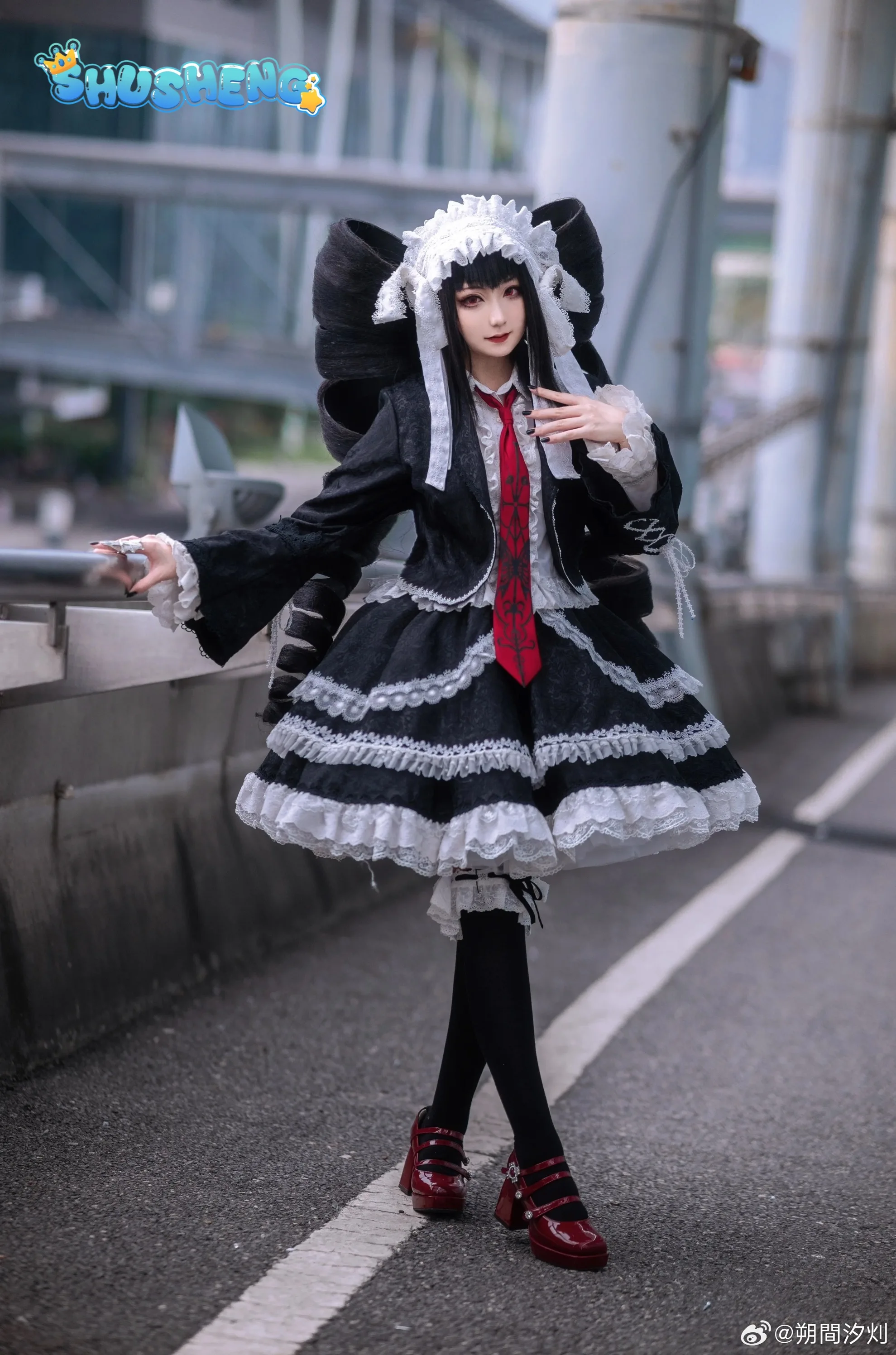

Костюм для косплея по аниме Danganronpa: Селестия Луденберг, Ясухиро Таэко. Готическое черное платье с кружевом и темным узором для Хэллоуина.