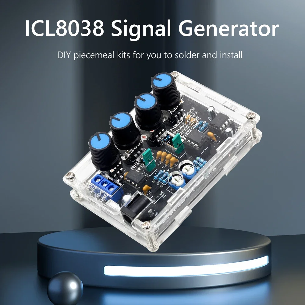 ICL8038 Generator sygnału DIY zestaw Sine/Triangle/Square pilatooth 5Hz-400kHz zestaw do eksperymentów z amplitudą regulowana częstotliwość