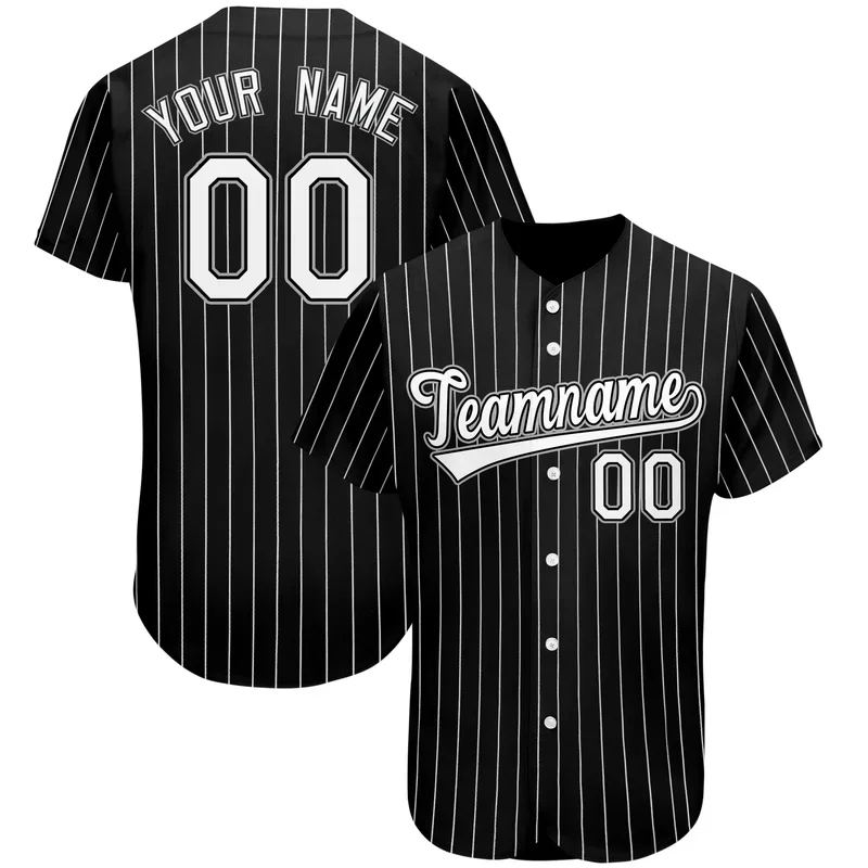 

Classic Vertical Stripes Baseball Jersey Custom Print Name Number Any Color Baseball Shirt Professional Baseball Team Club Men