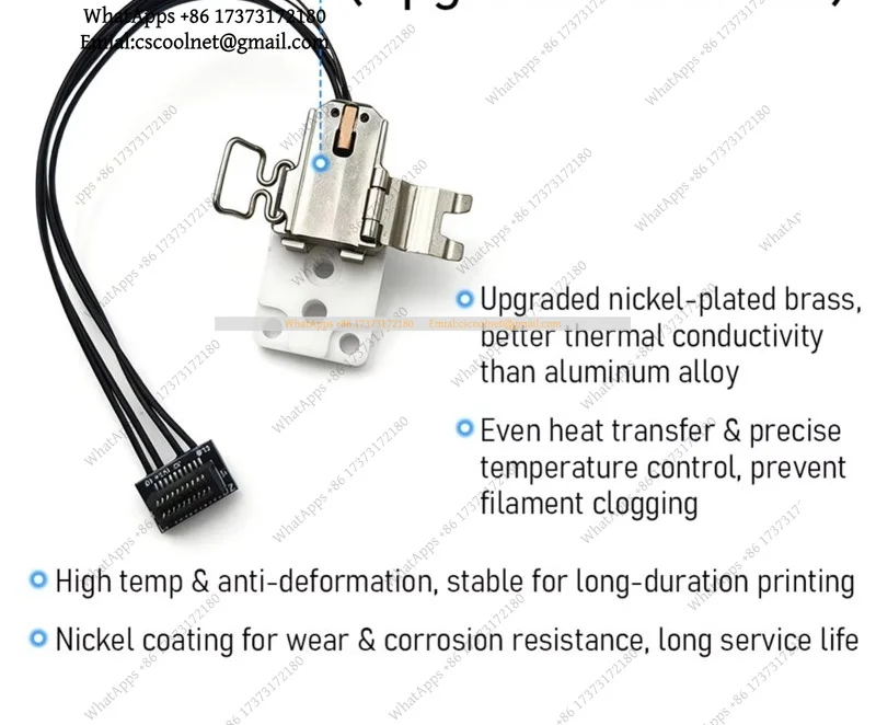 Hot End Heating Assembly Ceramic Heat Block For Bambu Lab H2S 3D Printer
