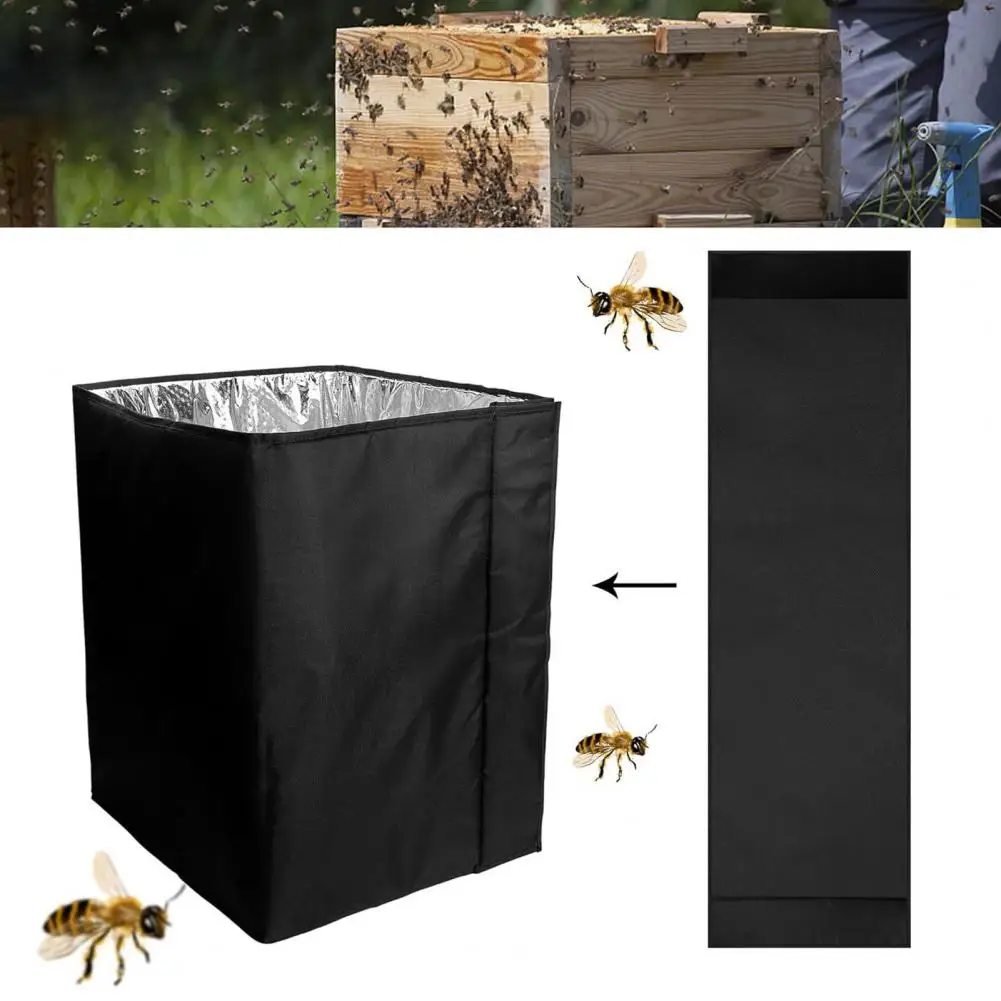 600d Oxford Cloth Beehive Cover Winter Beehive Plastic Wrap Windproof Honeycomb Protective Cover for Bee Hive for Most