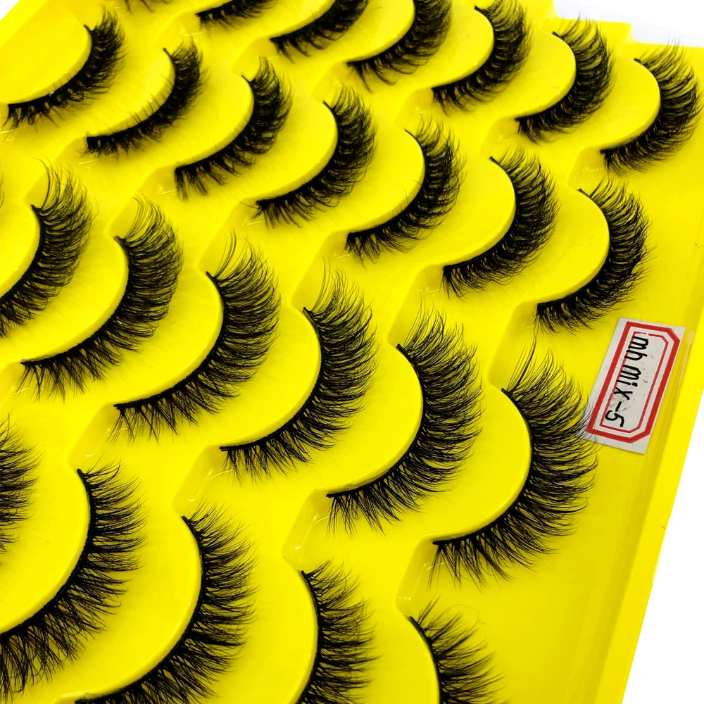 2022 novo 14 pares de cílios postiços naturais grossos compõem cílios de vison 3d extensão de cílios macios cílios postiços longos cílios de vison