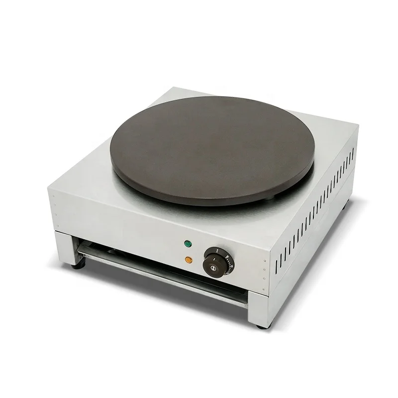Factory Price Non-Stick Crepe Maker Egg Pancake Making Machine Commercial Single Plate Snack Machine