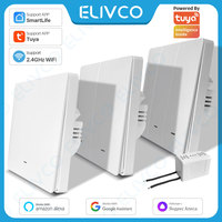 Tuya Smart Wifi Switch No Neutral Wire Required 1/2/3 Gang Wall Light Button Switch Smart Home Support Alexa Google Home Alice