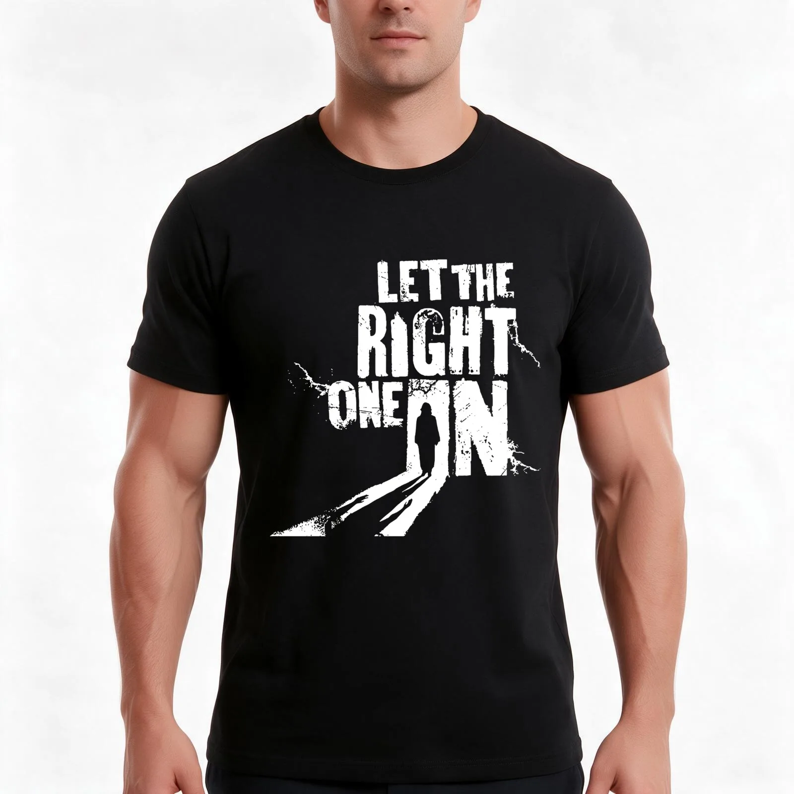 Let the Right One In Classic T-Shirt, Summer Casual Cotton Tee, Oversized Streetwear Tops, Vintage Graphic Print, 100% Cotton