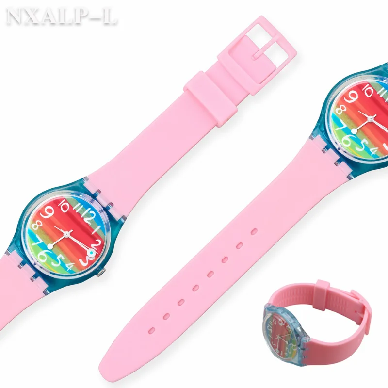 Silikon-Uhrenarmband für Swatch 16 mm, 17 mm, 19 mm, 20 mm, buntes Kautschukarmband für Herren und Damen, Sport-Ersatz-Handgelenk-Armband-Zubehör