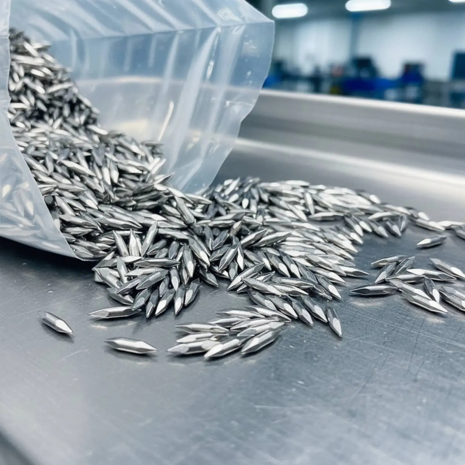 

Double-Point Polishing Beads Even Border Vibratory Polishing Beads Stainless Steel Tumbling Media Corrosion Resistant