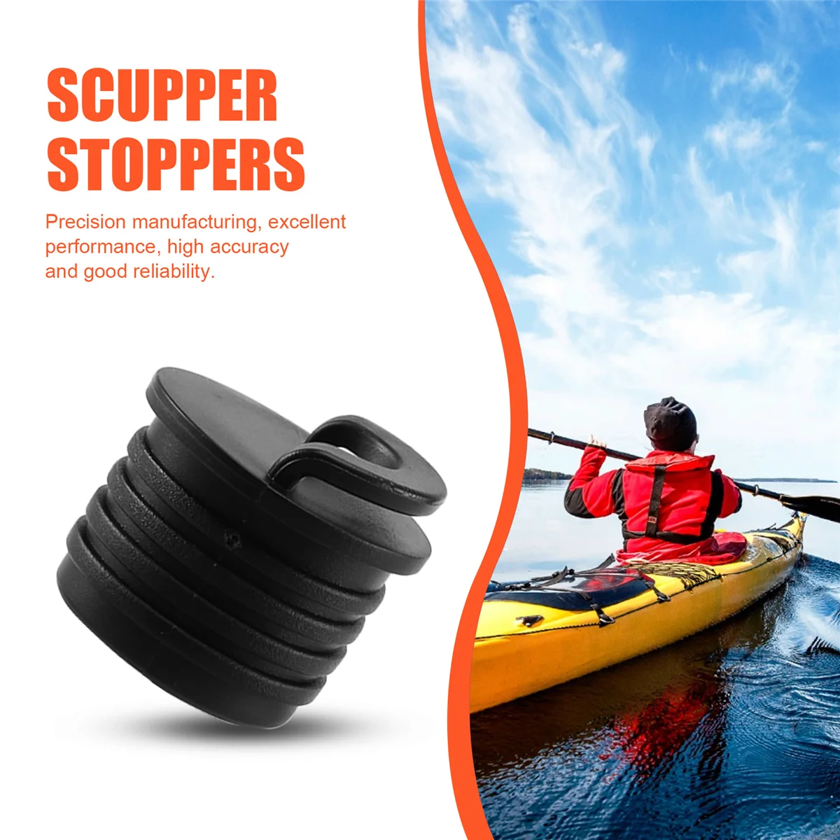 ABAZJ 8 Pezzi 32 Centimetri Barca Scupper Tappi Bung Tappi Kayak Tappo di Scarico Kayak Scupper Tappi per Kayak Canoa Barca Fori di Scarico