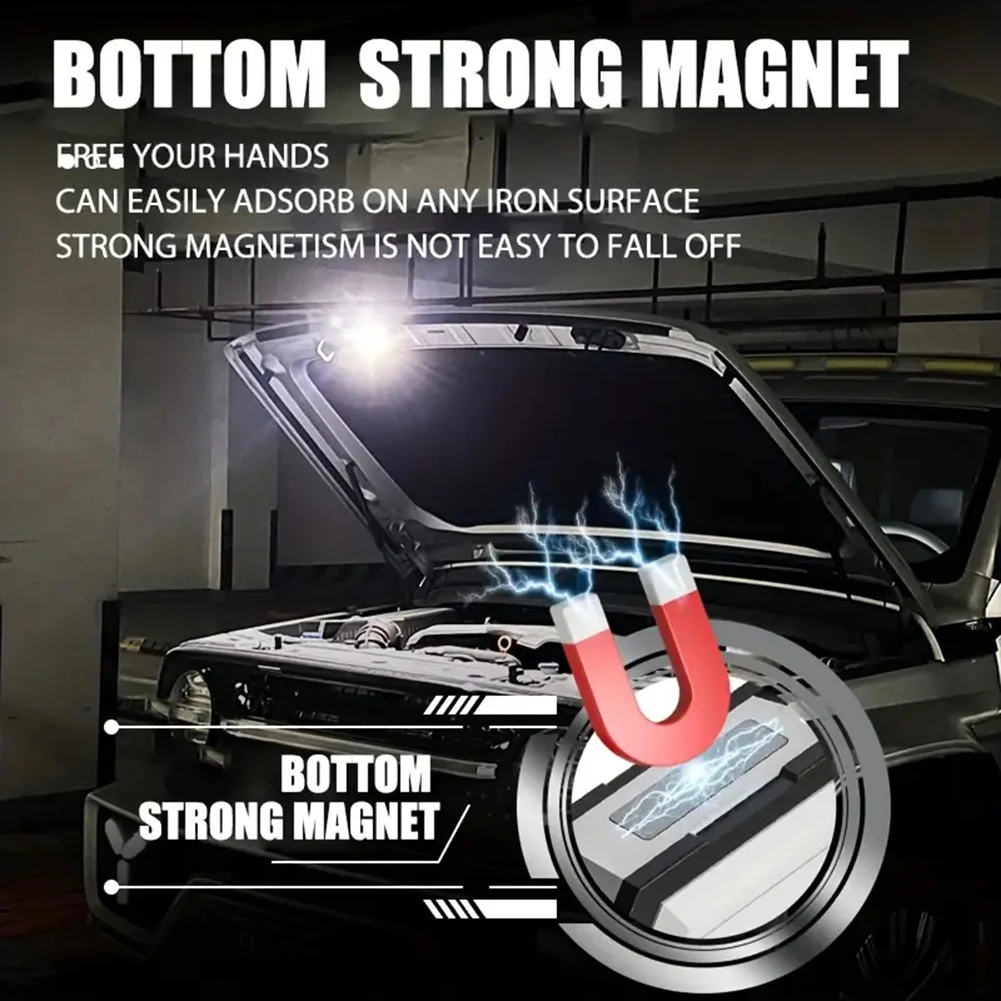 Portable Mini Keychain Magnetic Flashlight Wear-resistant Emergency Foodlight For Car Repairing