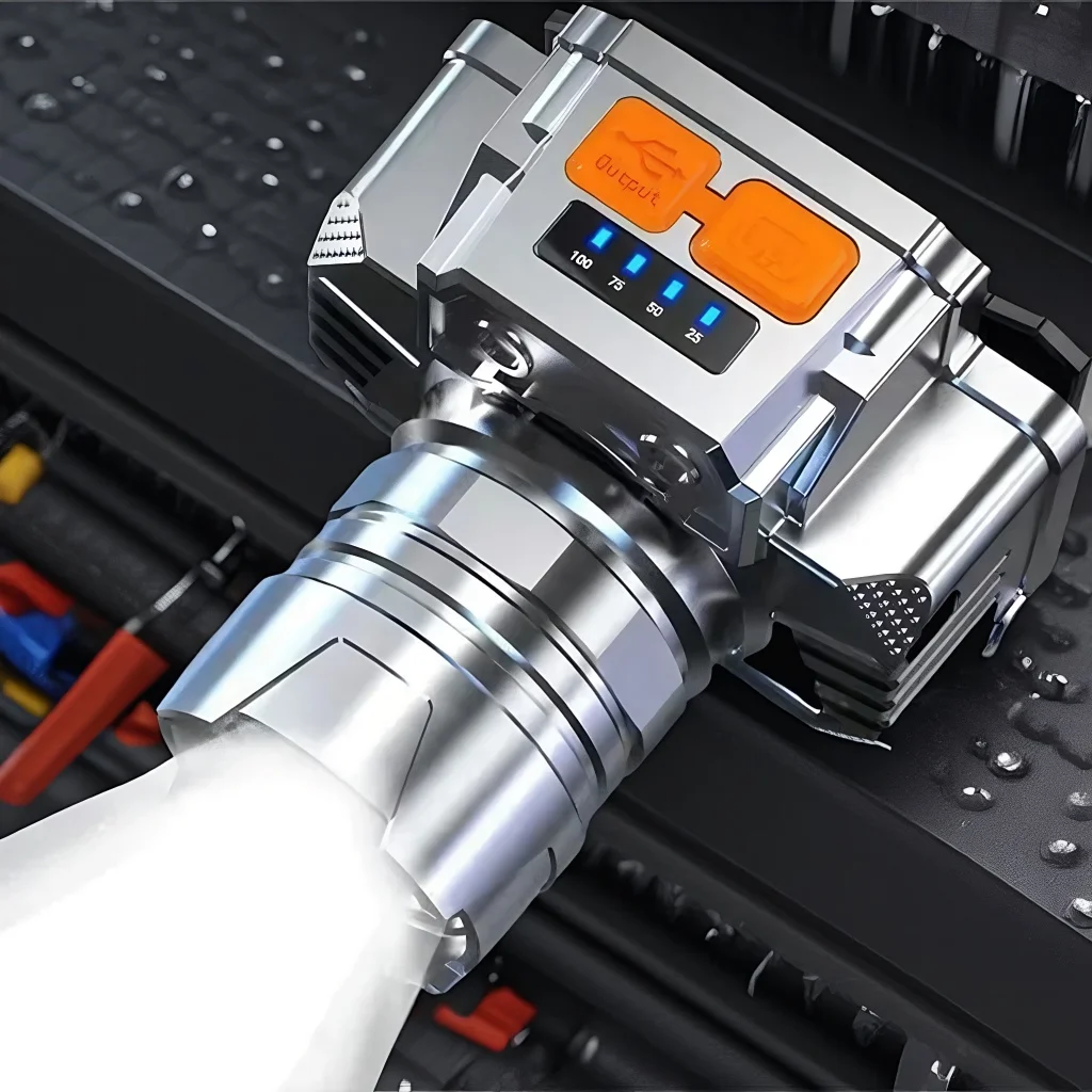 

Перезаряжаемый светодиодный налобный фонарь — супер яркий водонепроницаемый налобный фонарь для охоты и улицы