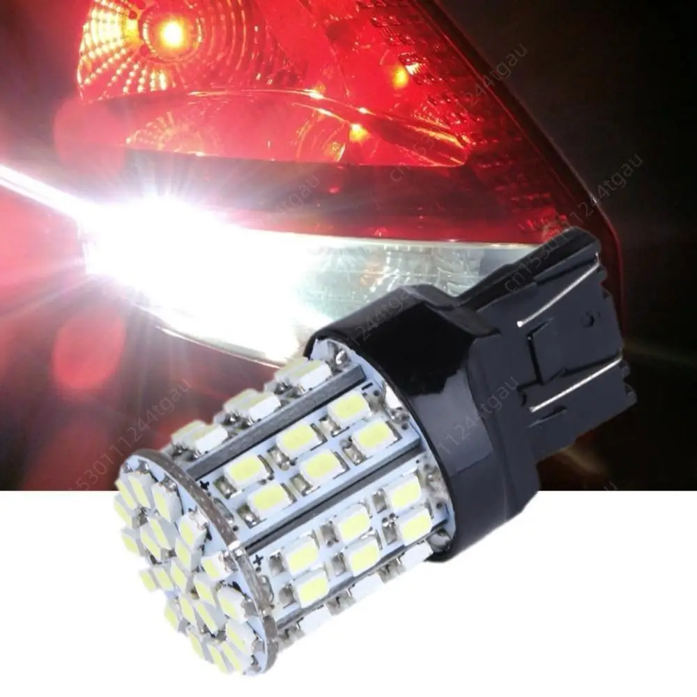 2-8pcs T20 W21W 7443 7440 LED 64-SMD 1206 Tail Stop Brake Light Bulb Lamp Signal Lighting Accessory for Car Auto White Light