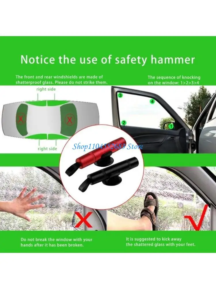 

Y6GD Vehicle Emergency Hammer With Strong Carbon Steel Head For Ensuring Passenger Safety During Crises Quick Window Breaking