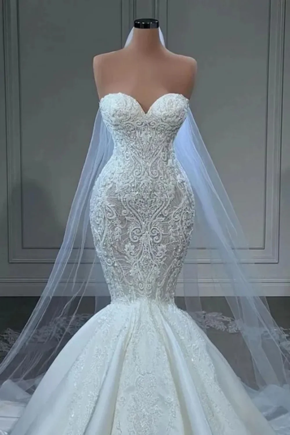 

Sexy Sweetheart Lace Mermaid Wedding Dresses Illusion Satin Applique Beaded Backless 2024 Beach Sweep Train Bridal Gown Vestidos