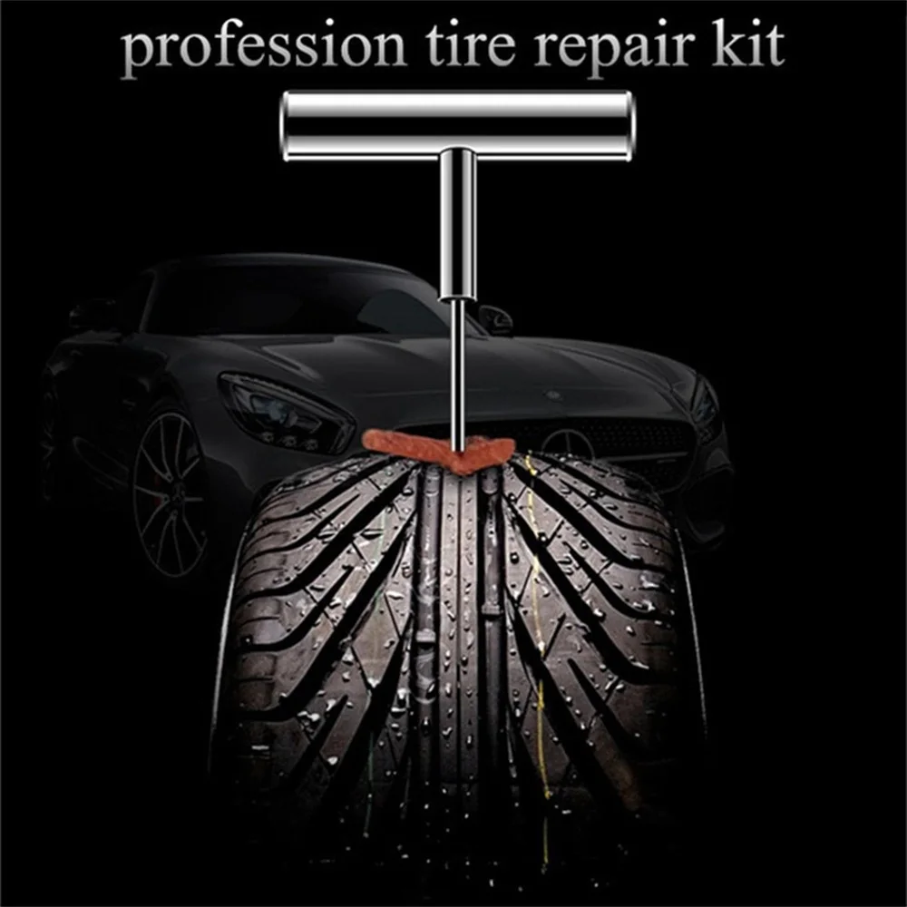 46/62 Pcs Set Car Tire Repair Tool Tire Repair Kit Studding Tool Set Auto Bike Tire Repair Puncture Plug Garage Car Accessories