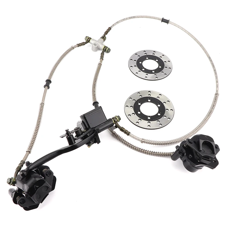 

Front hydraulic double disc brake caliper system For 150cc 200cc 250cc ATV Quad Dirt Bike UTV Buggy Accessories