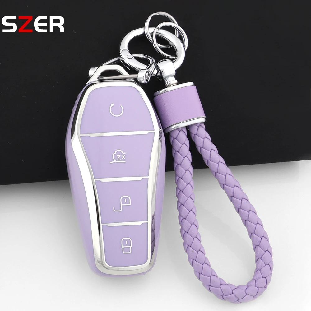 TPU-Autoschlüsselhülle für BYD Song Plus Atto 3 Han EV Tang DM Qin Seal Dolphin – Schutzhülle für Schlüsselanhänger und Zubehör