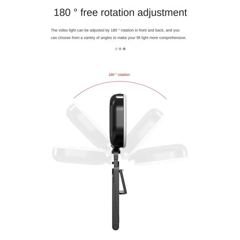 AABFK F-610 Bracket Fill Light 3000-7200K LED Live Selfie Light Computer Fill Light Video Conference Fill Light LED Video Lamp