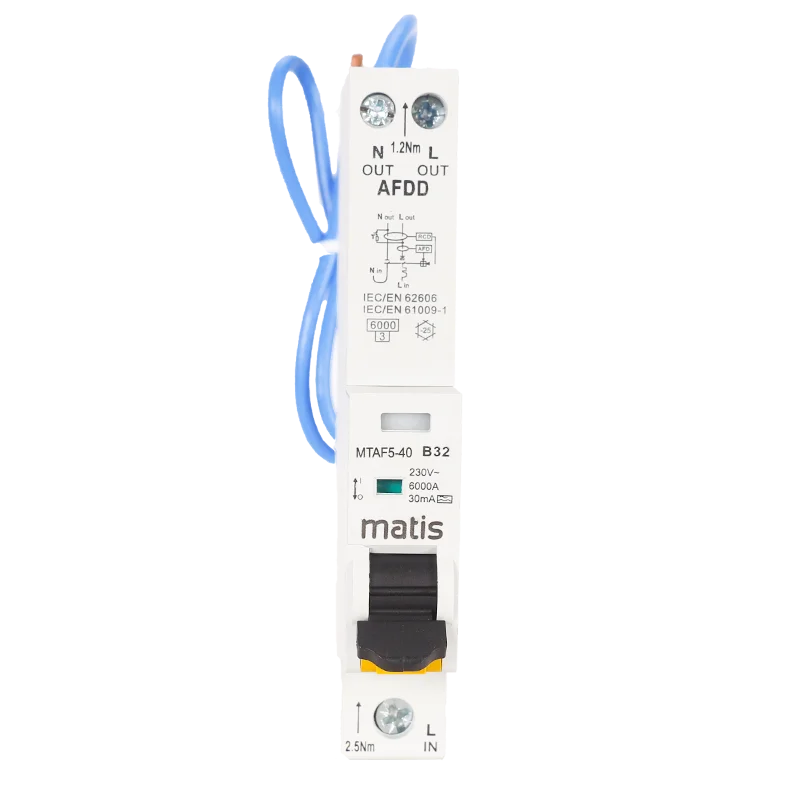 ARC FAULT PROTECTIVE (AFDD+RCD+Voltage Protection),TYPE A, TRIPPING CURVE B/C,6KA, WIDTH 18MM