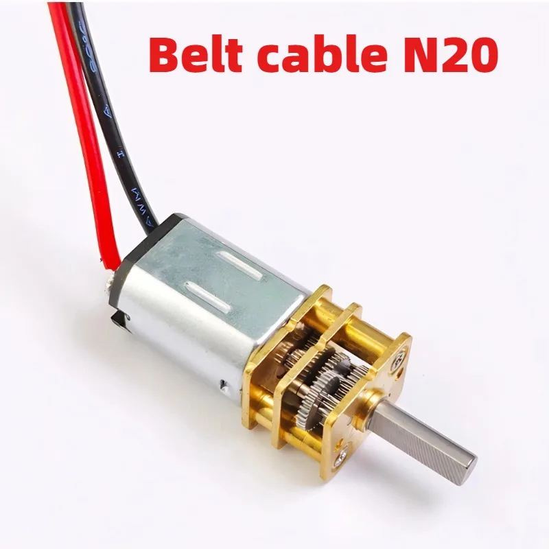 N20 3V/6V DC low-speed gear motor with high torque and metal gearbox, 35/40/70/80/750/1500/3000 RPM, suitable for robots/DIY