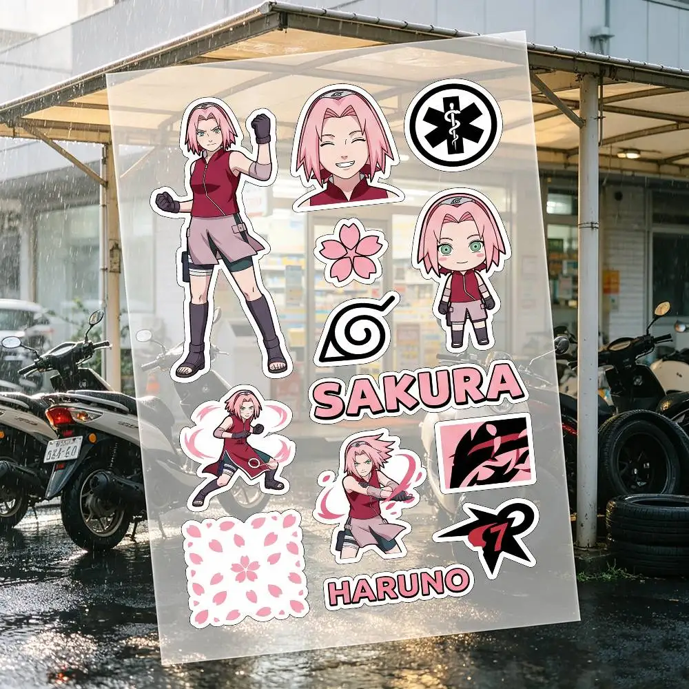 

Anime N-Naruto Characters Haruno Sakura Motorcycle Stickers For Motorcycle Bodies And Helmet Reflective Stickers