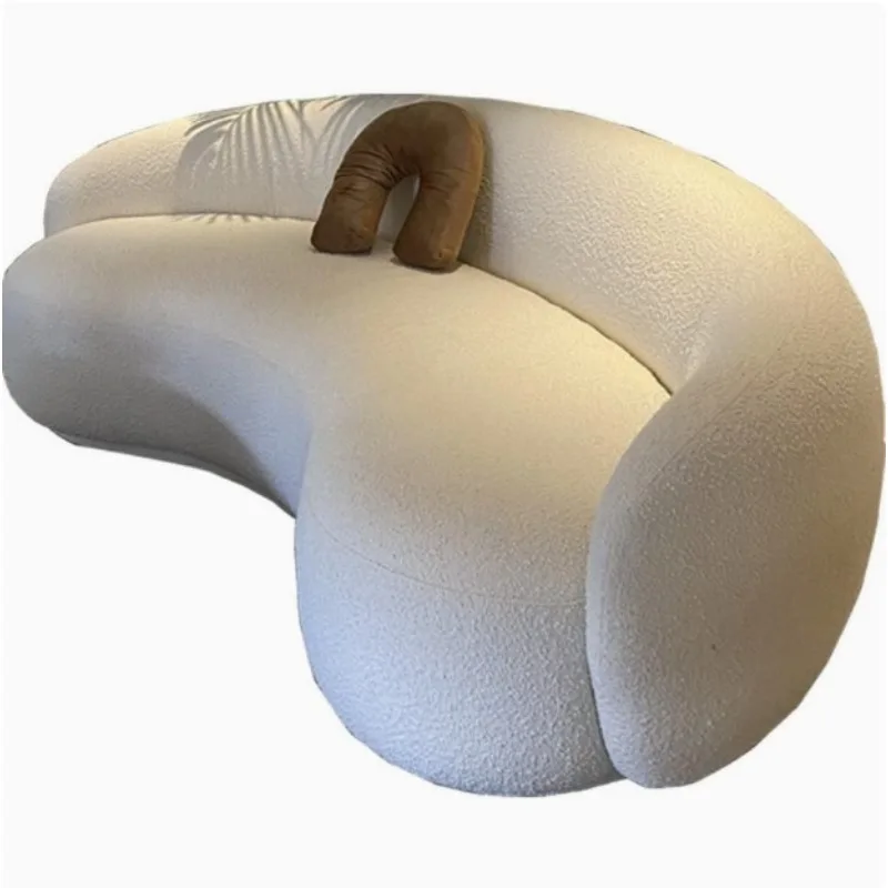 

Minimal cream style special-shaped sofa