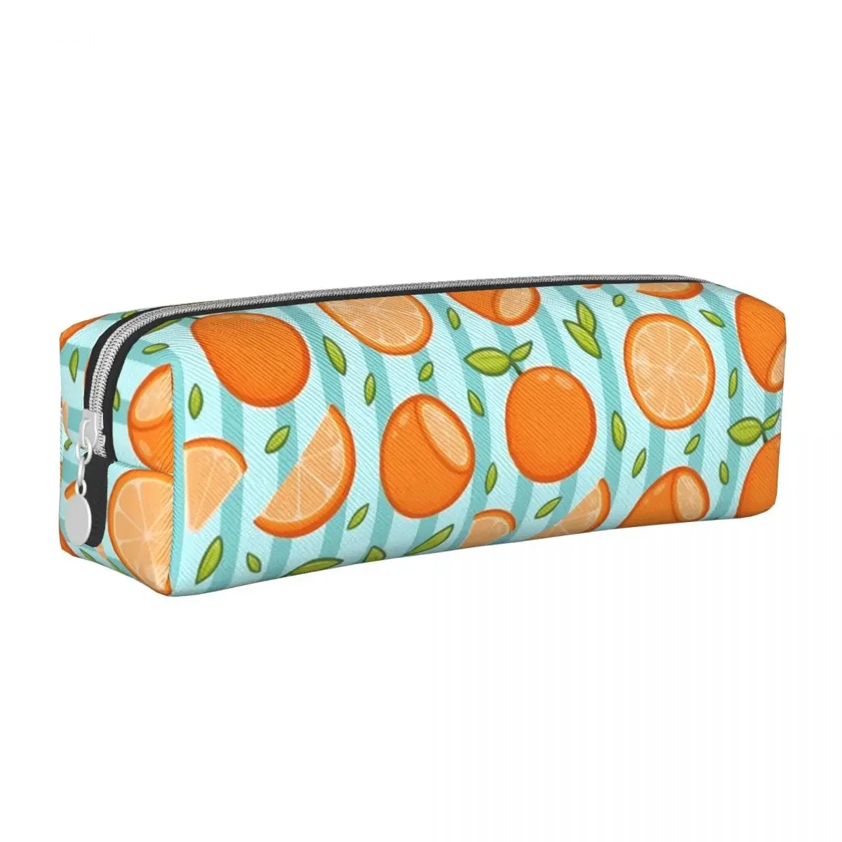 Oranges Print Pencil Case Fruits Boy Girl Kawaii  Pouch Printed Back To School  Cases Stationery Organizer Gift