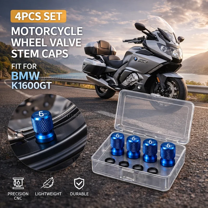 For K 1600 Gt Gtl Exclusive K160 Motorcycle Accessories CNC Aluminum Tire Valve Stem Cap Air Port Cover Dustproof Wheel Rim