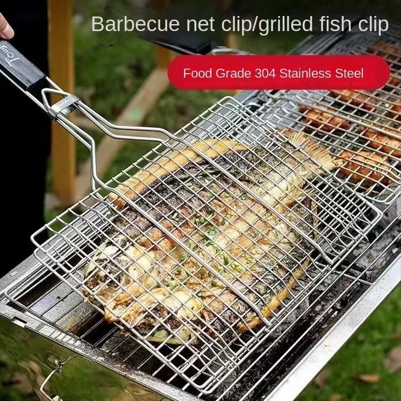 Stainless Steel BBQ Mesh Non Stick Grilling Basket Grill Mesh Mat Meat Vegetable Steak Picnic Party Barbecue Tool