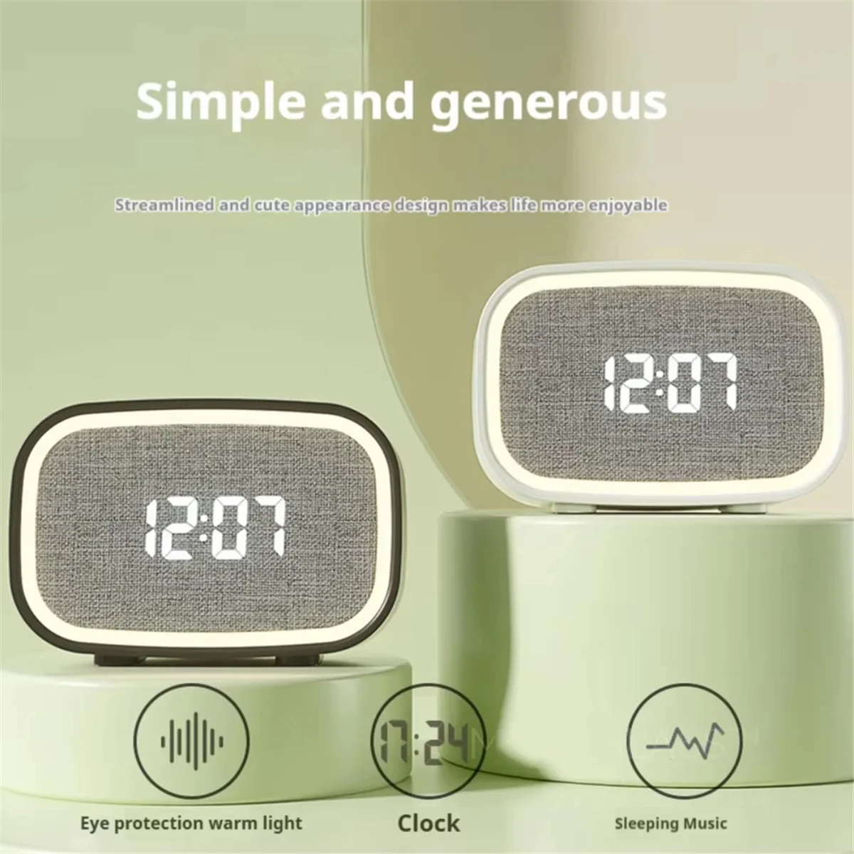 

JDLQ Новый 100 Гц-20 кГц Bluetooth-динамик с белым шумом, мини-беспроводной комнатный динамик, устройство для сна с ночником для спальни