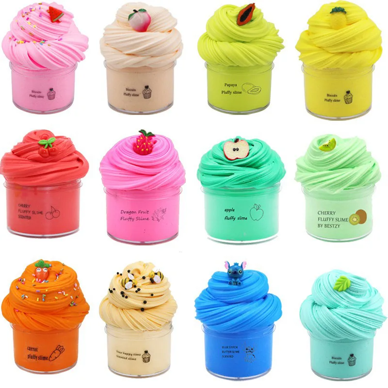 70ml Butter Cotton Slime Non-sticky No Precipitation Soft Stretch DIY Clay Kids Stress Relief Handmade Birthday Party Gift Toy