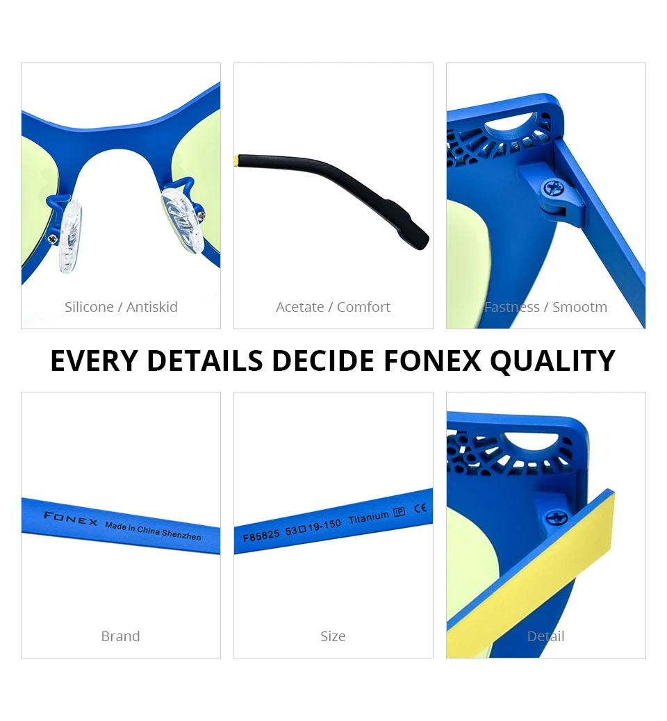 FONEX Titan-Sonnenbrille für Damen, neu im trendigen Markendesign, polarisierte Cateye-Sonnenbrille, hochwertige japanische Cat-Eye-Sonnenbrille 85850 – Detail 27