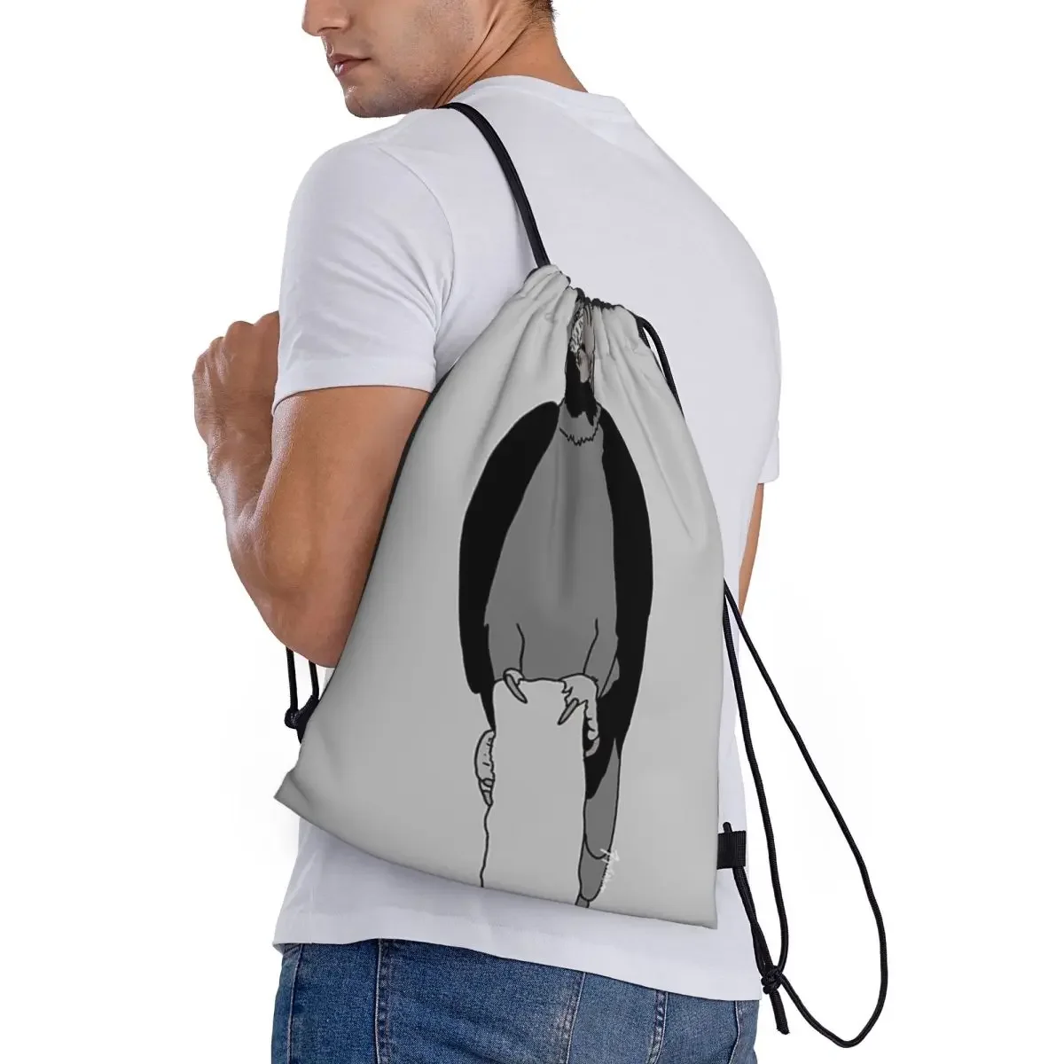 巾着袋収納ポータブルハンドバッグブラジルブルーコンゴウインコ食料品ショッピングショルダーバッグ折りたたみトラベルバッグ