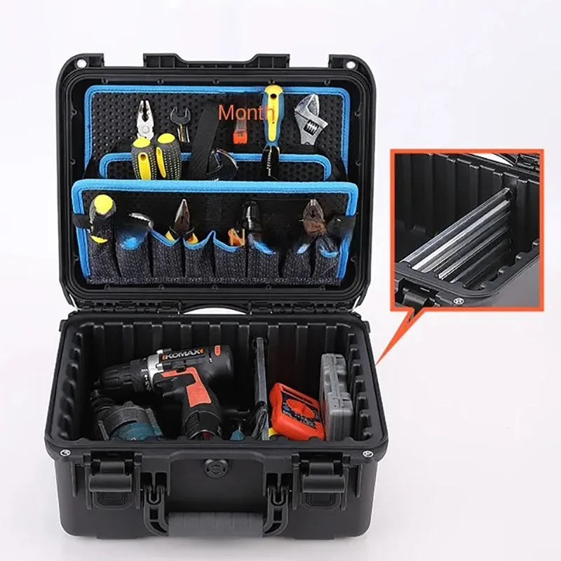 Complete Multifunctional Toolbox Organizer Storage Carrying Case Professional Waterproof Hard Portable Hardware Accessories