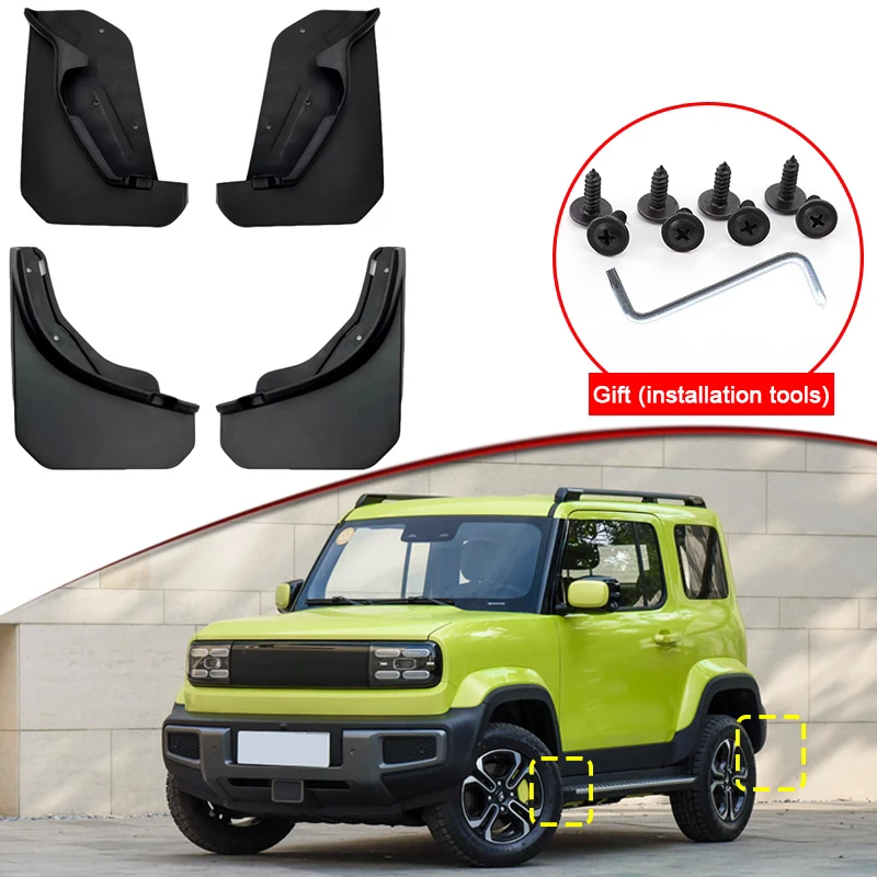 Car Styling Fit For Baojun Yep EV 2023 2024 2025 ABS Car Mud Flaps Splash Guard Mudguards MudFlaps Front Rear Fender Accessories