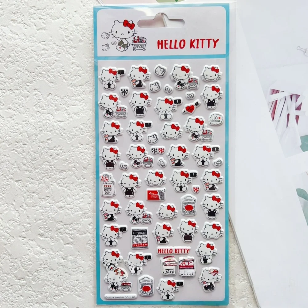 Echte Sanrio Hello Kitty Kuromi Cartoon Sticker voor Telefoon Camera Bagage Journal Decals Handboek Decoratie Meisjes Geschenken