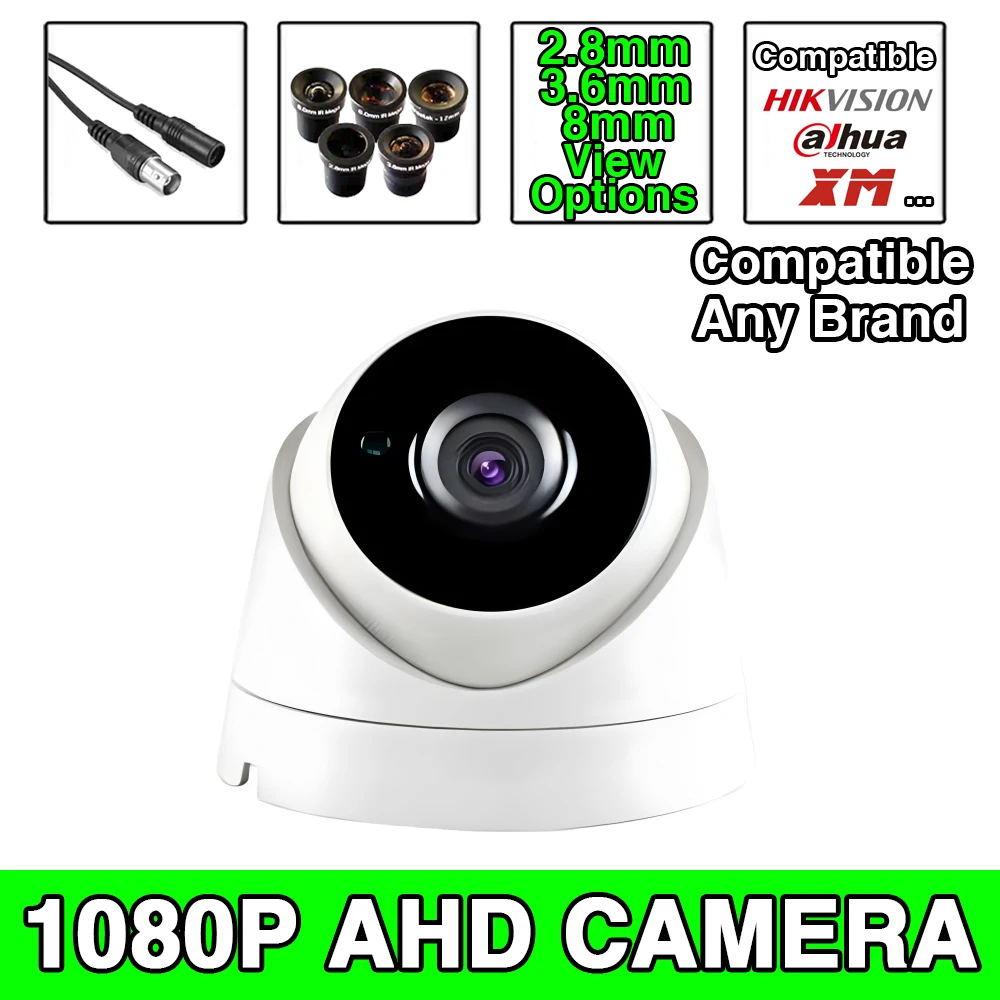 Infrared Night Vision 24h/7 Surveillance CCTV Dome Camera 1920*1080P 2MP HD AHD 2.8mm Wide-Angle Mini Indoor Home Security