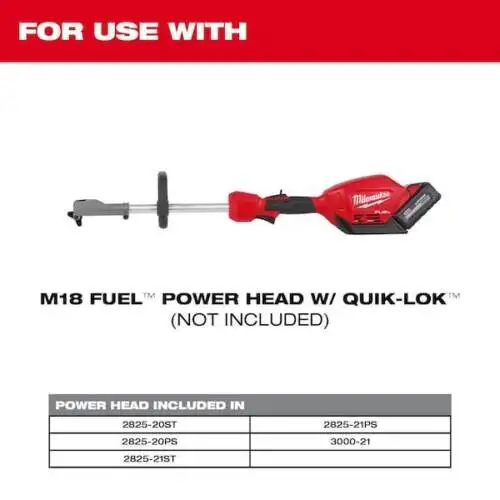 Инструмент Milwaukee 49-16-2738 9 дюймов. Насадка для кустореза для топлива M18 Quik-Lok 45242635702