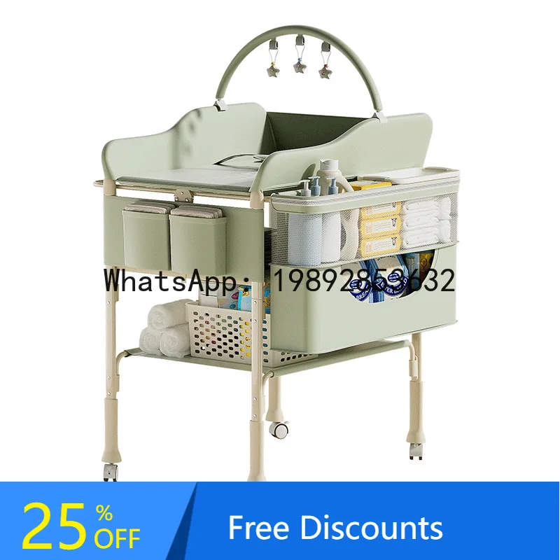 طاولة تغيير الحفاضات للعناية بالطفل، طاولة تغيير الحفاضات لحديثي الولادة، طاولة تدليك تعمل باللمس، قابلة للطي ومتعددة الوظائف #1