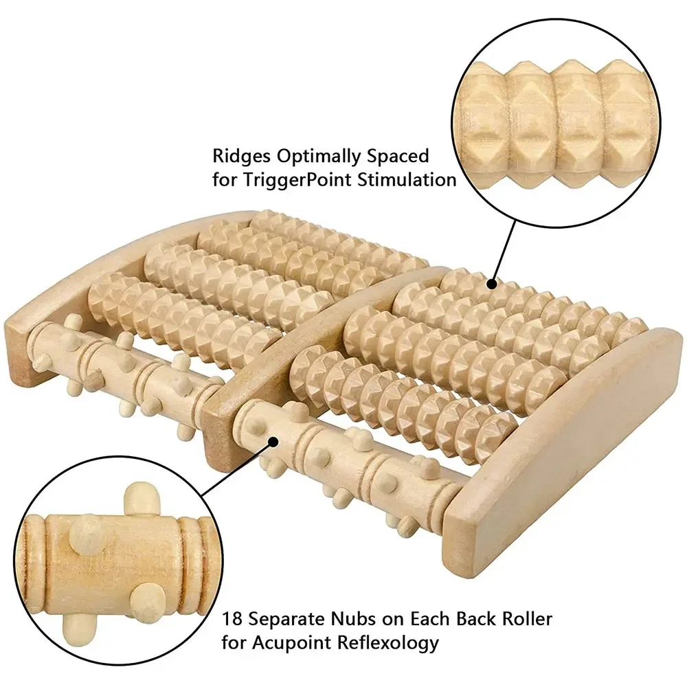 Houten Voetmassagerol Verlicht Vermoeidheid Voetpijn En Plantaire Fasciitis Plantaire Spierontspanningsmiddel Spier Relax Home Gym