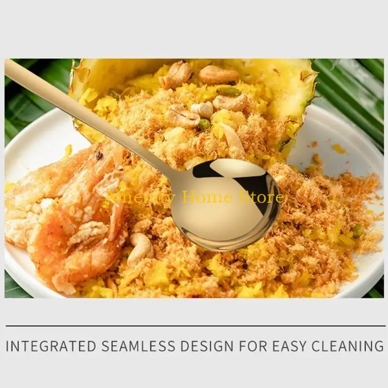 

F26C 4pcs Stainless Steel Flatware Cutlery Set Knife Fork Spoon Mirror Polished Western Teaspoon Kitchen Dishwasher