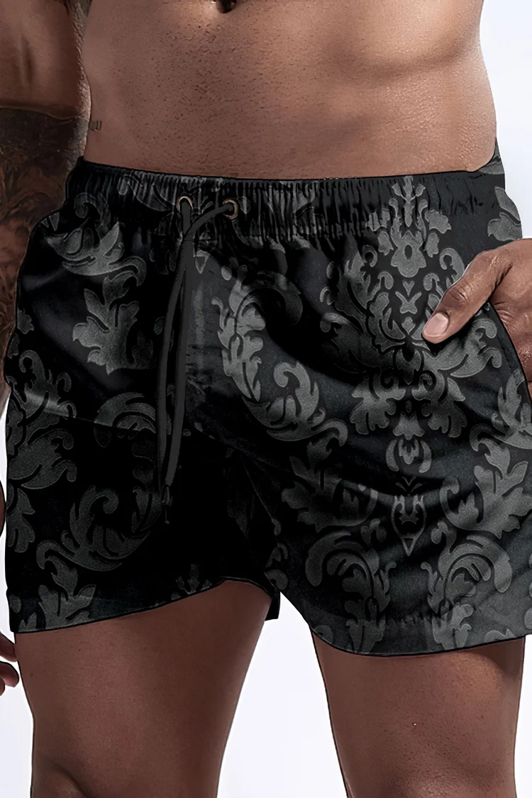 Short en polyester décontracté pour homme, artisanat jacquard, noir et couleur, printemps et été, nouveau, 2023