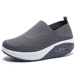 Air Cushion Rocking Shoes para mulheres, antiderrapante, único, ultraleve, mãe, esportes de lazer, marca de luxo, drop shipping