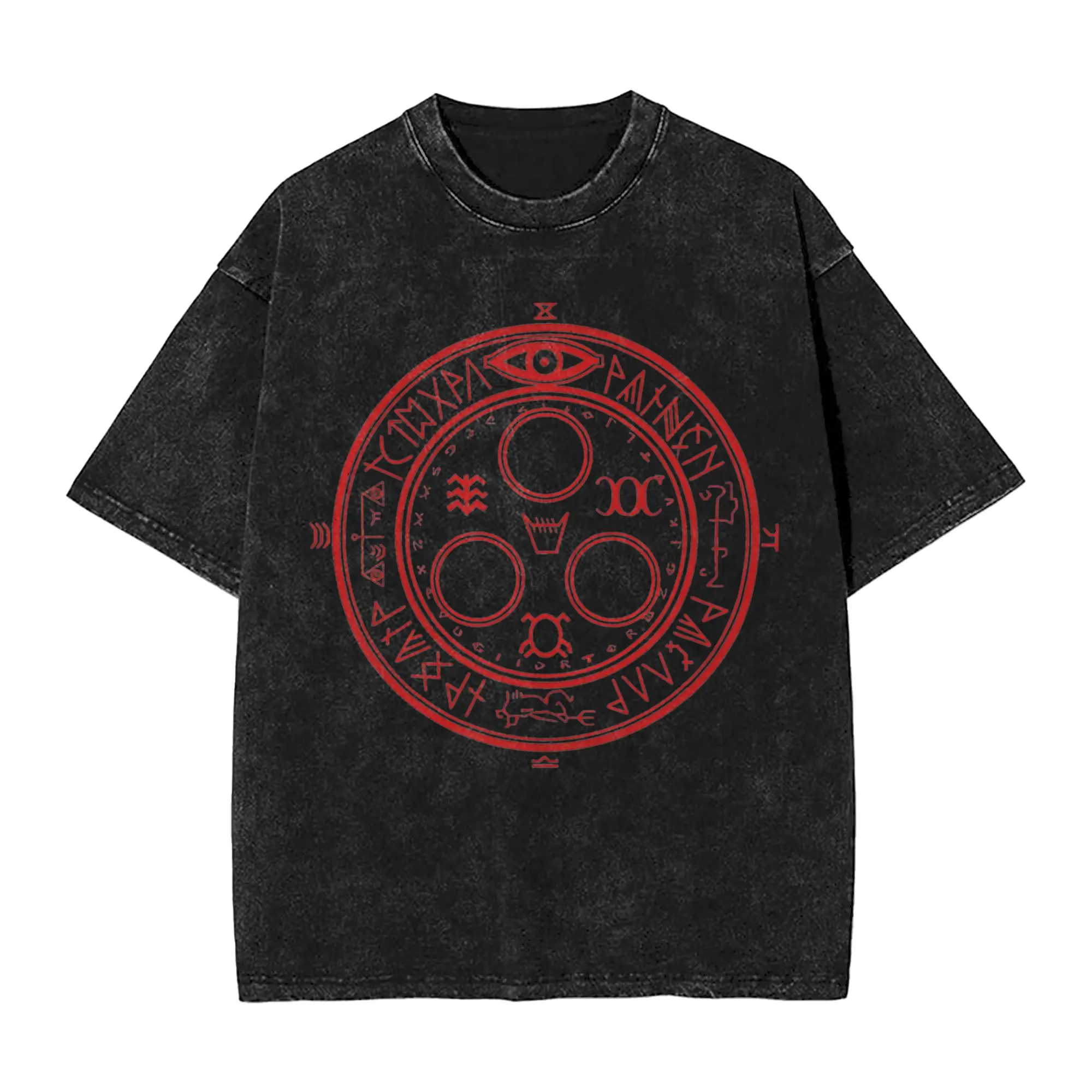 Washed T Shirt Silent Hill Emblem The Halo of the Sun T-Shirt Oversize PC Videogames Survival Horror 100% Cotton Printed Tees