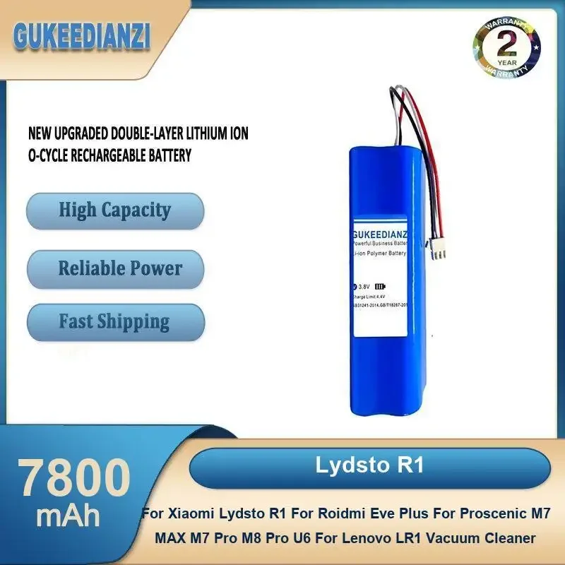 

Lydsto R1 7800mAh Robot Cleaner Battery For Xiaomi Lydsto R1 For Roidmi Eve Plus For Proscenic M7/M7 Pro U6