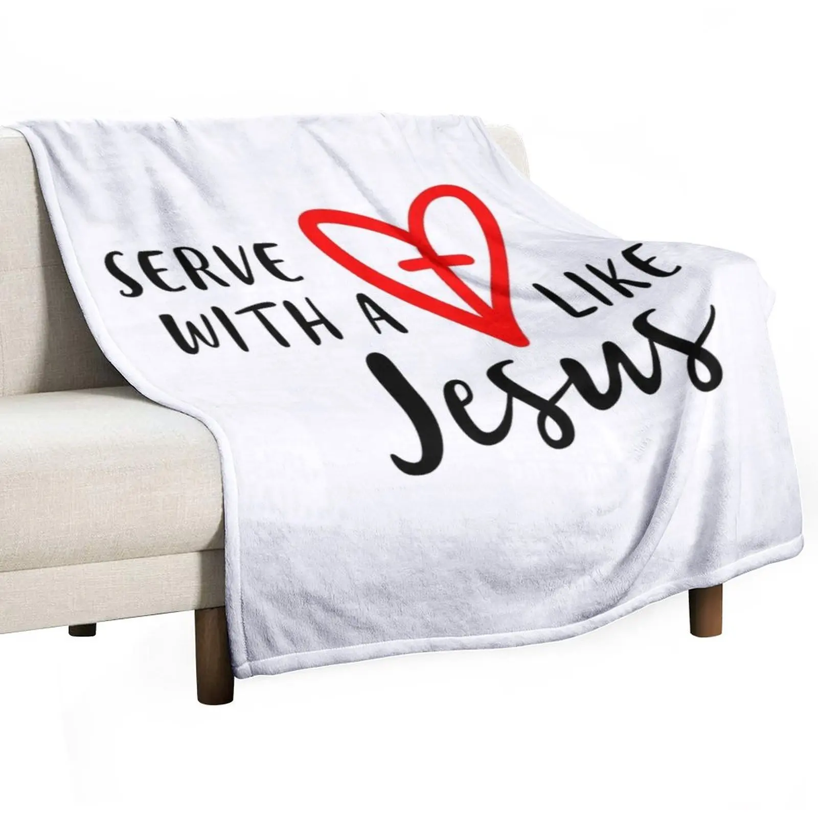 serve with a heart like a jesus Throw Blanket Flannel Fabric Kid'S Blankets