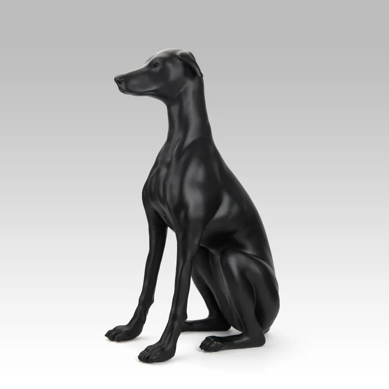 

Greyhound Dog Ornament Pet Products Display Model Clothes Shelf Fiberglass Seated Dog Model