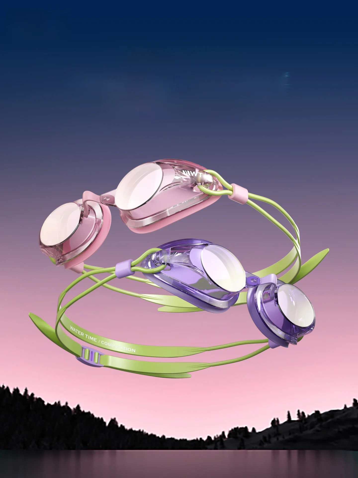 watertime-swimming-goggles-women's-high-definition-anti-fog-waterproof-competitive-swimming-goggles-with-prescription-degree