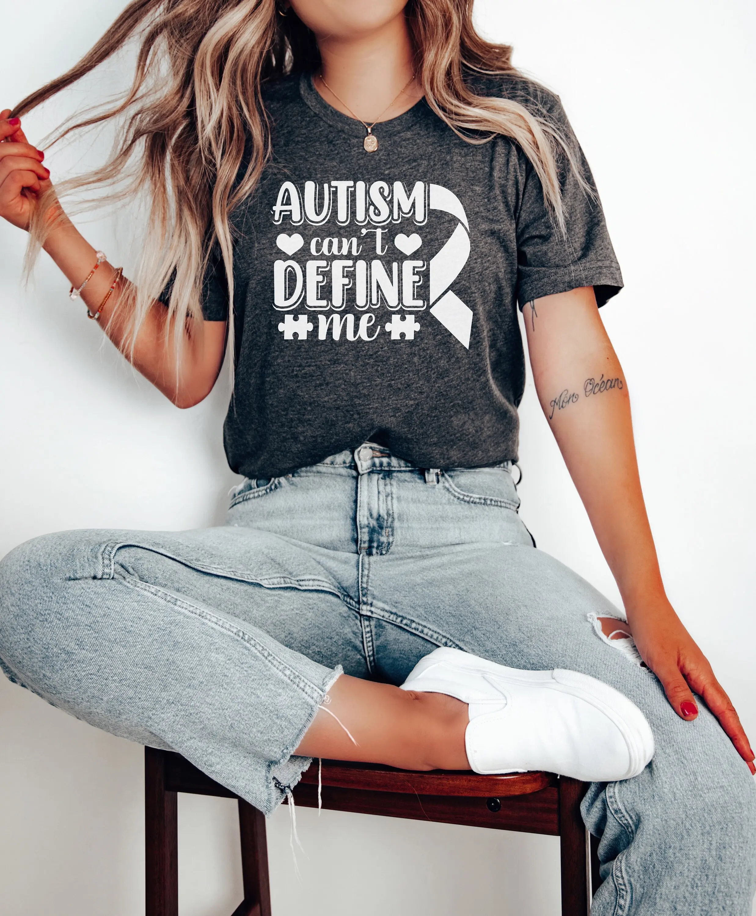 Autism Can'T Define Me T Shirt Awareness Acceptance Neurodiversity Spread Kindness